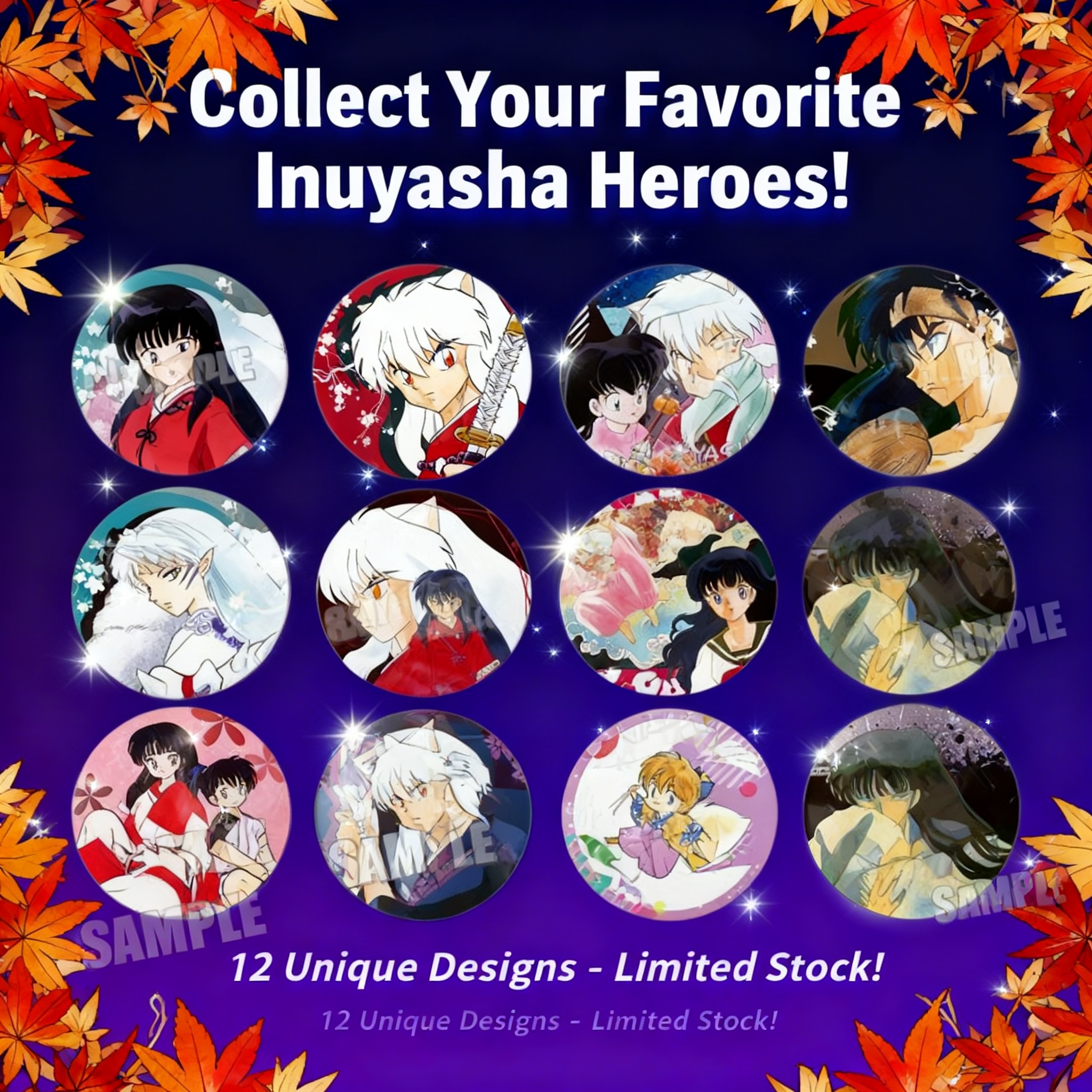 Anime Merchandise Gift - Inuyasha Kagome Sesshomaru Shippo Sango Naraku