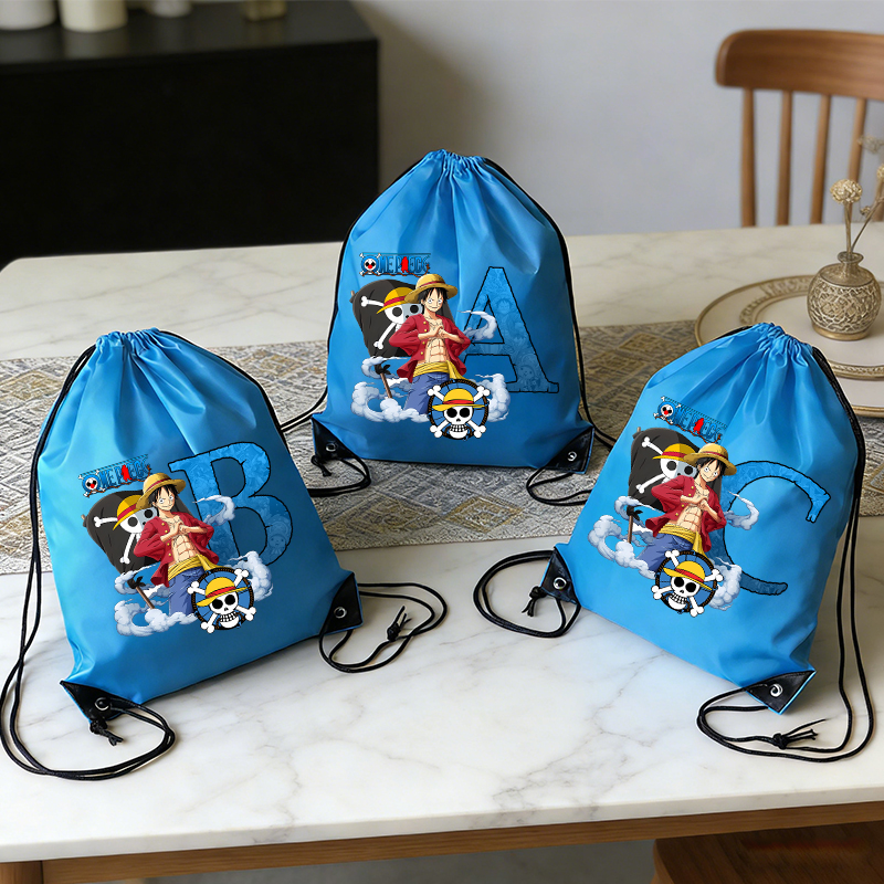 Anime Tote Bag - One Piece Man Drawstring Backpack Boy
