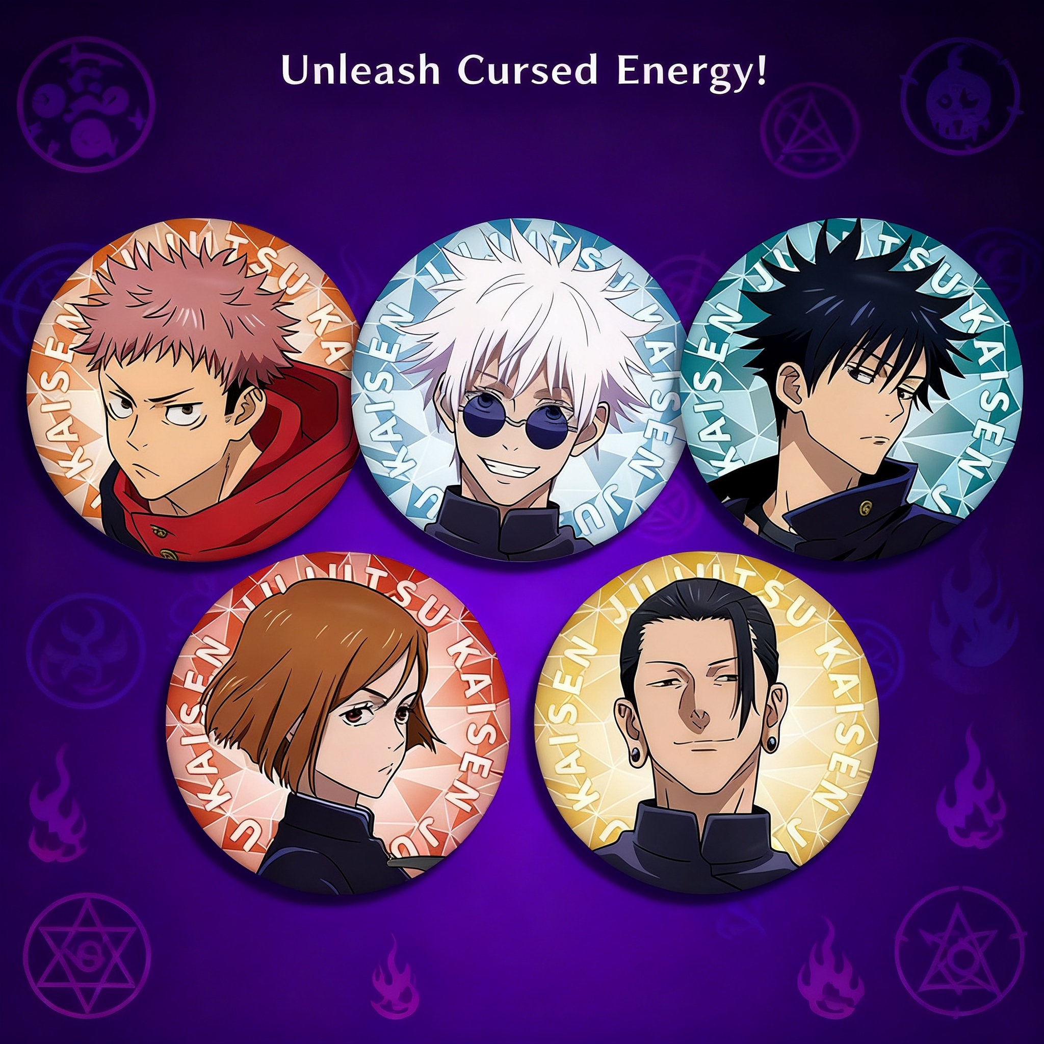 Anime Badge Jujutsu Kaisen 58  - Anime Merchandise Gift บทวิจารณ์และราคา