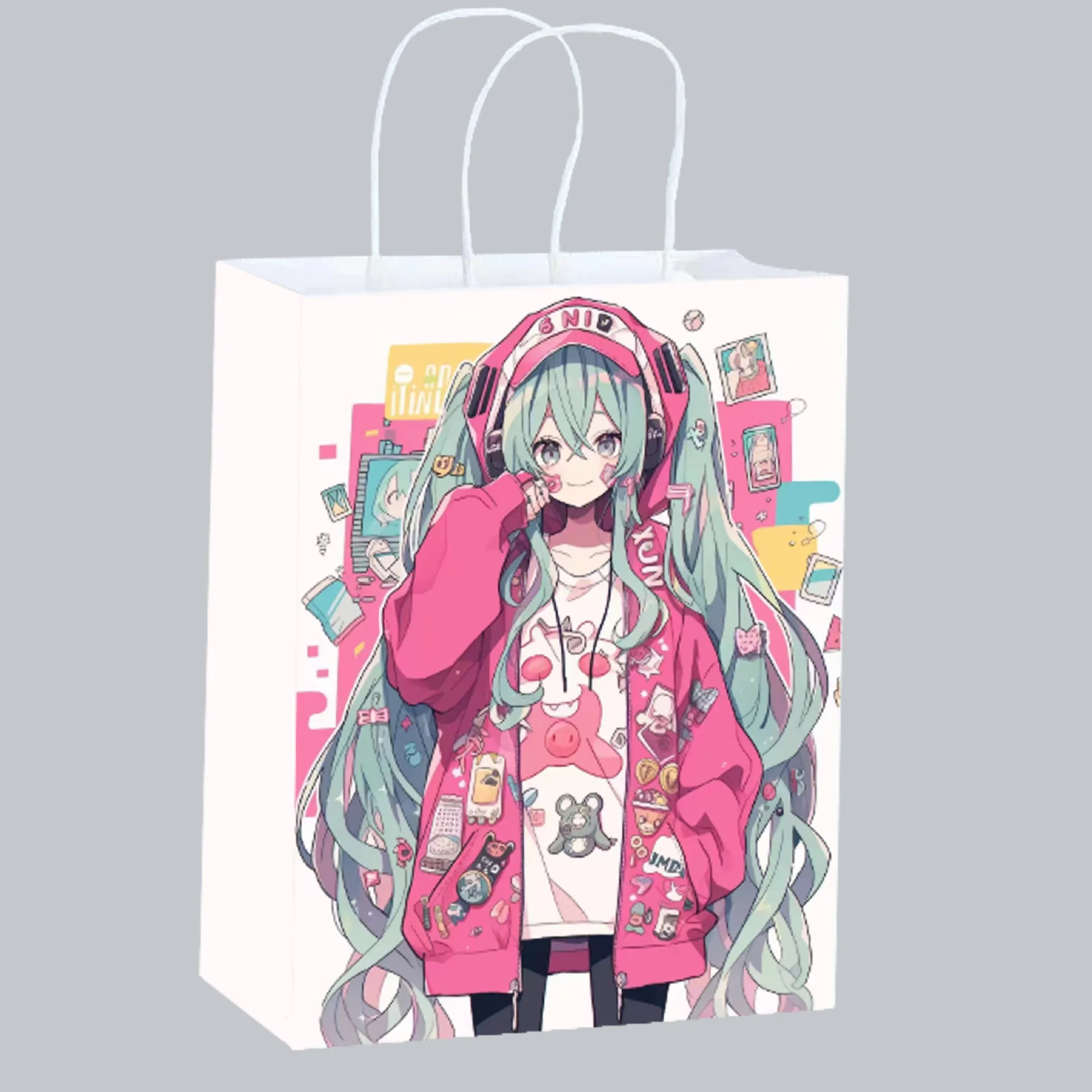 Cute Anime Hatsune Miku Paper  - Anime Tote Bag บทวิจารณ์และราคา