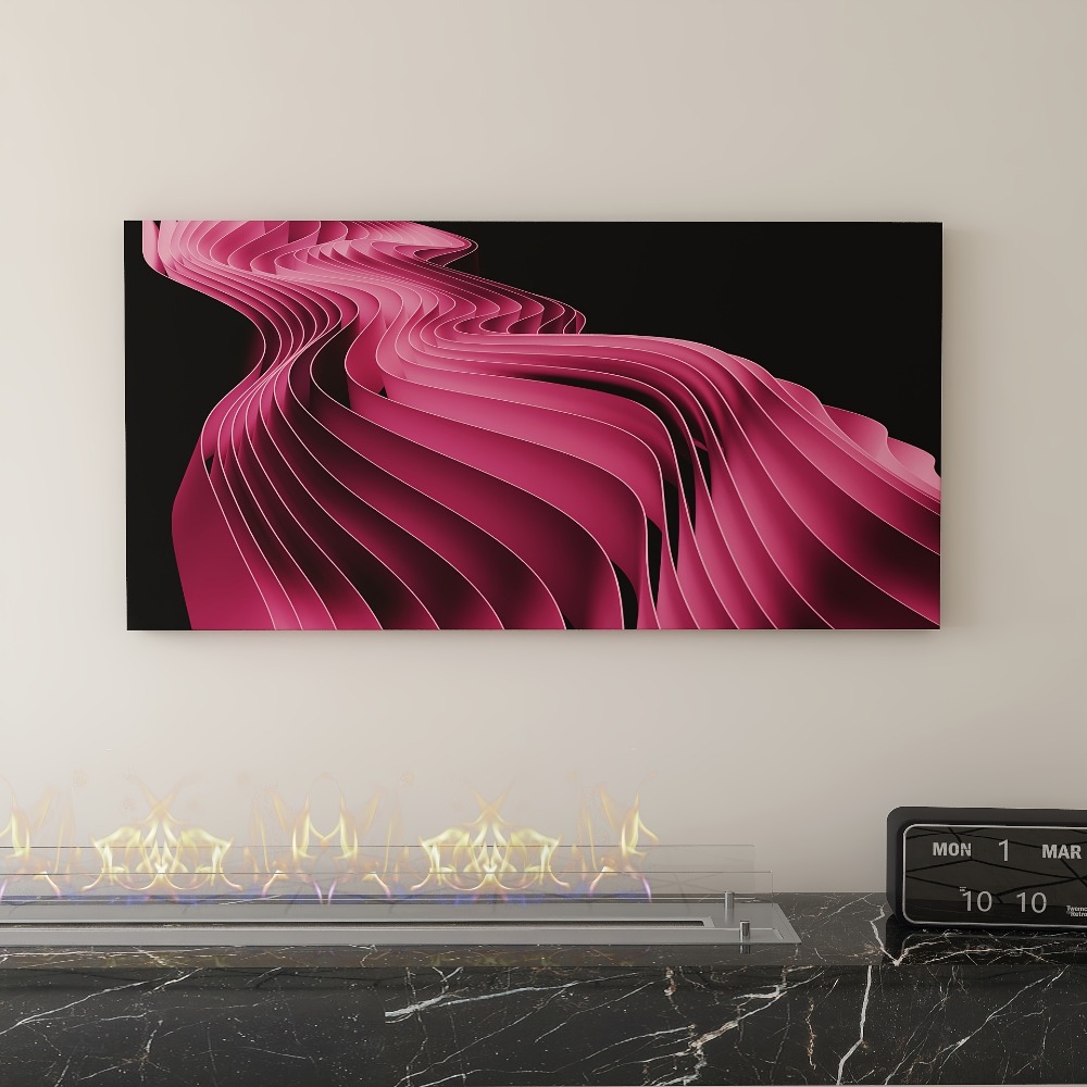 Elegant Pink Line Art painting - Art Print Framed บทวิจารณ์และราคา