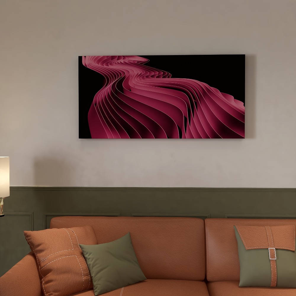 Elegant Pink Line Art painting - Art Print Framed บทวิจารณ์และราคา