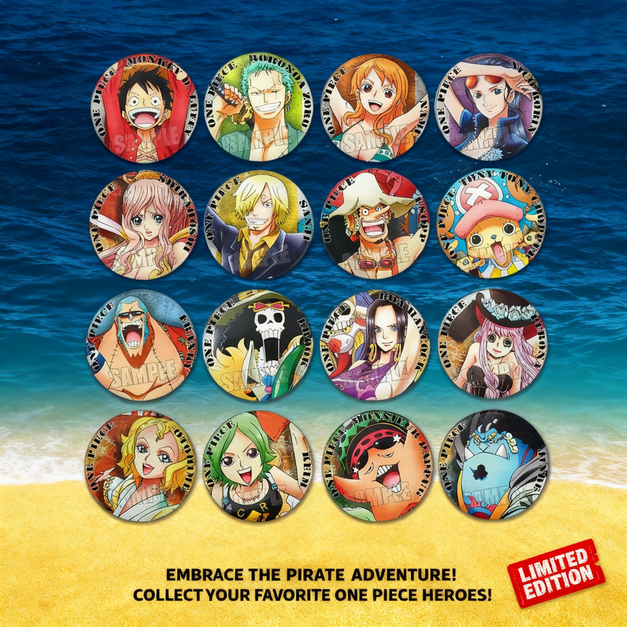 One Piece Anime Badge Two Year - Luffy Anime Merchandise บทวิจารณ์และราคา