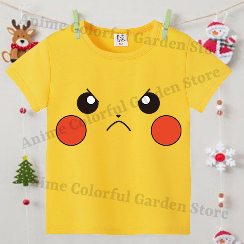 Pokemons Yellow Cute Short-sle - Pokemon Anime Merchandise บทวิจารณ์และราคา