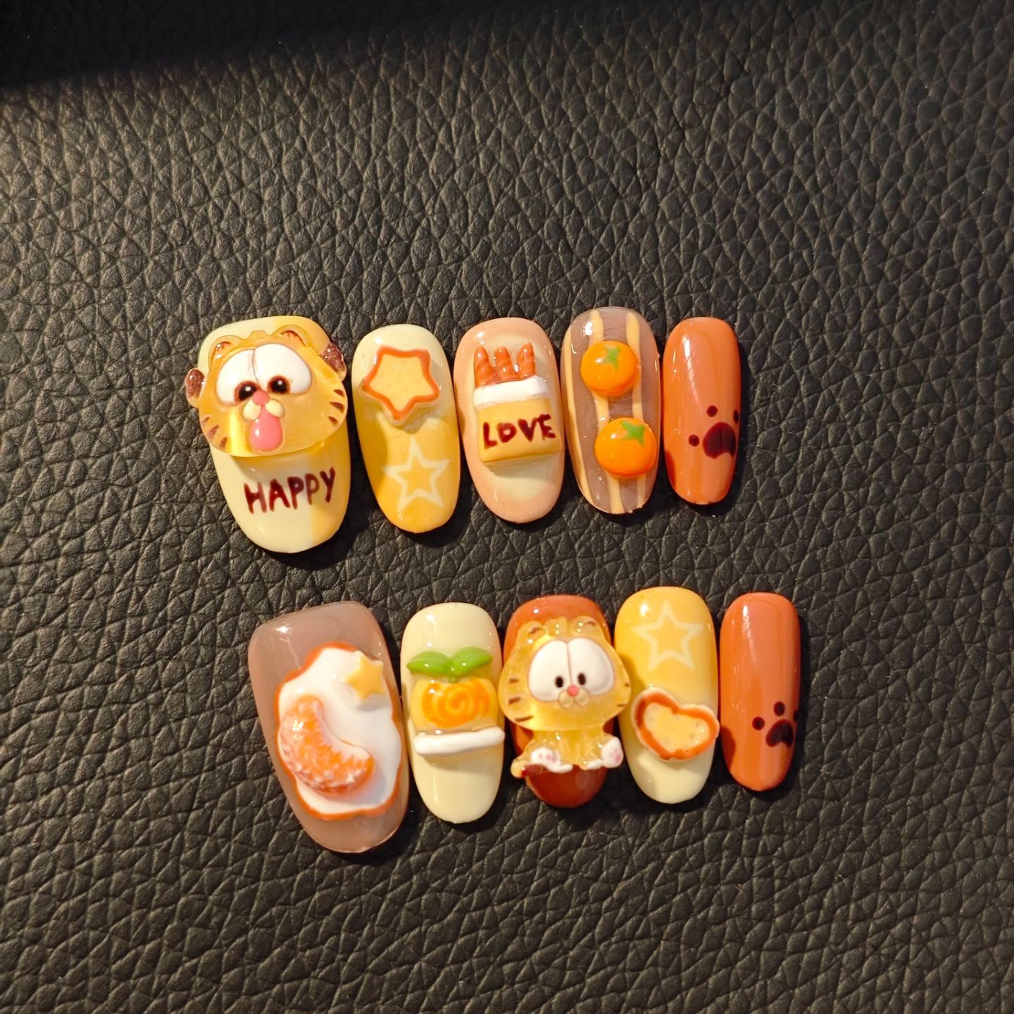Garfield cartoon cute handmade - Orange Anime Merchandise บทวิจารณ์และราคา