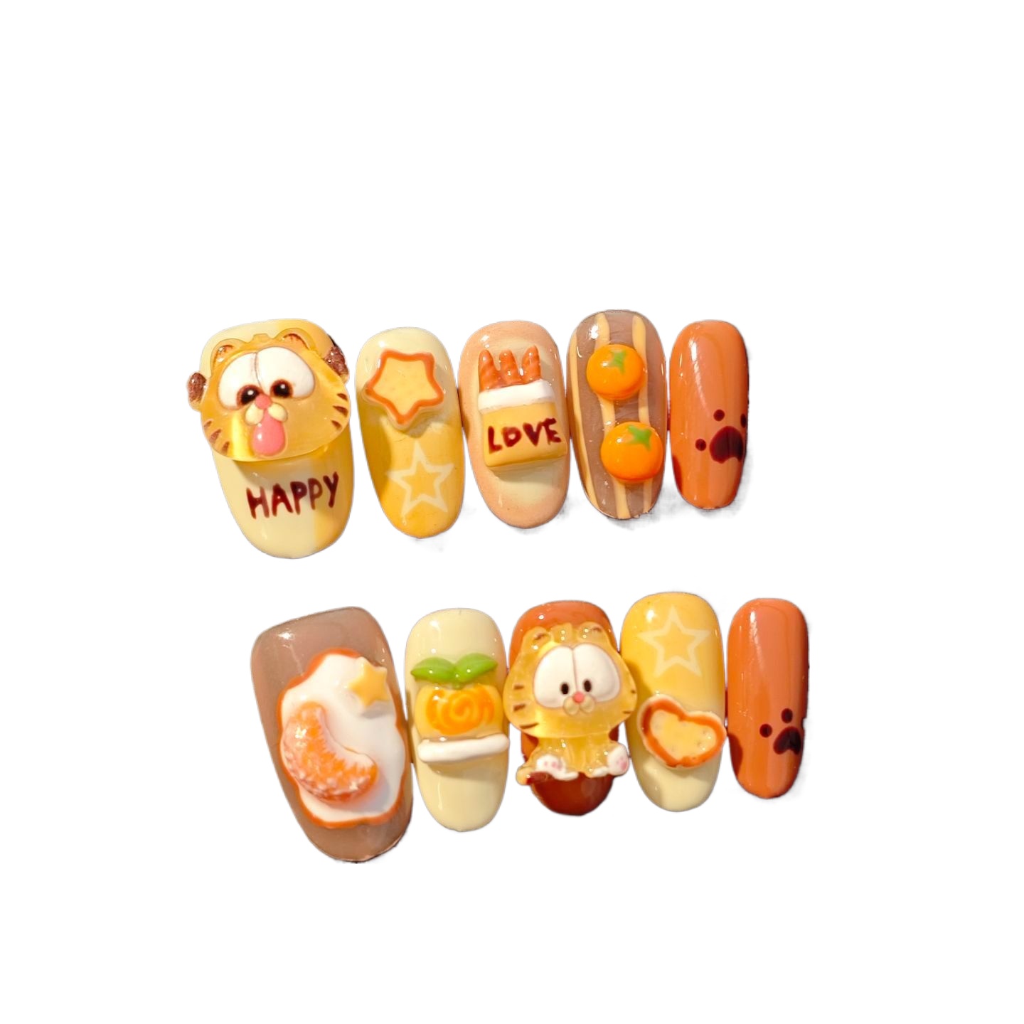 Garfield cartoon cute handmade - Orange Anime Merchandise บทวิจารณ์และราคา