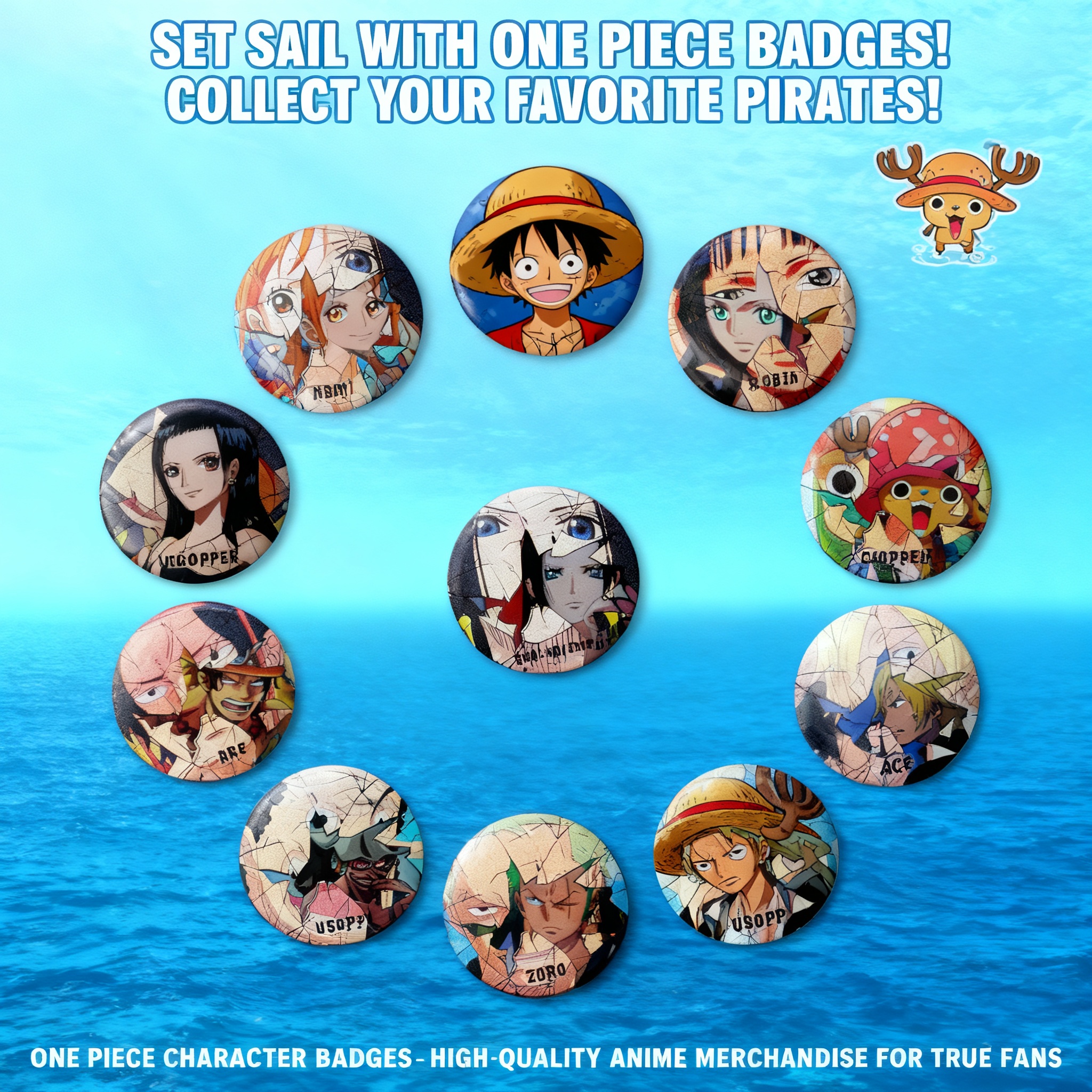 One Piece Anime Badge Pins Luf - Luffy Anime Merchandise บทวิจารณ์และราคา