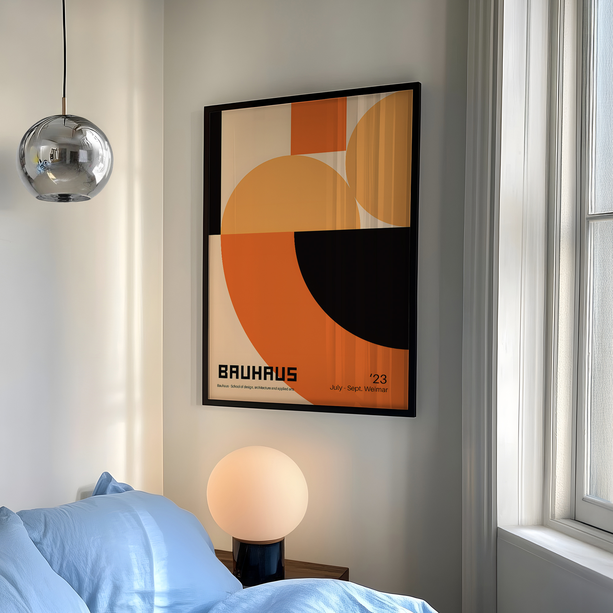 Modern Geometry Bauhaus School - Art Print Framed บทวิจารณ์และราคา