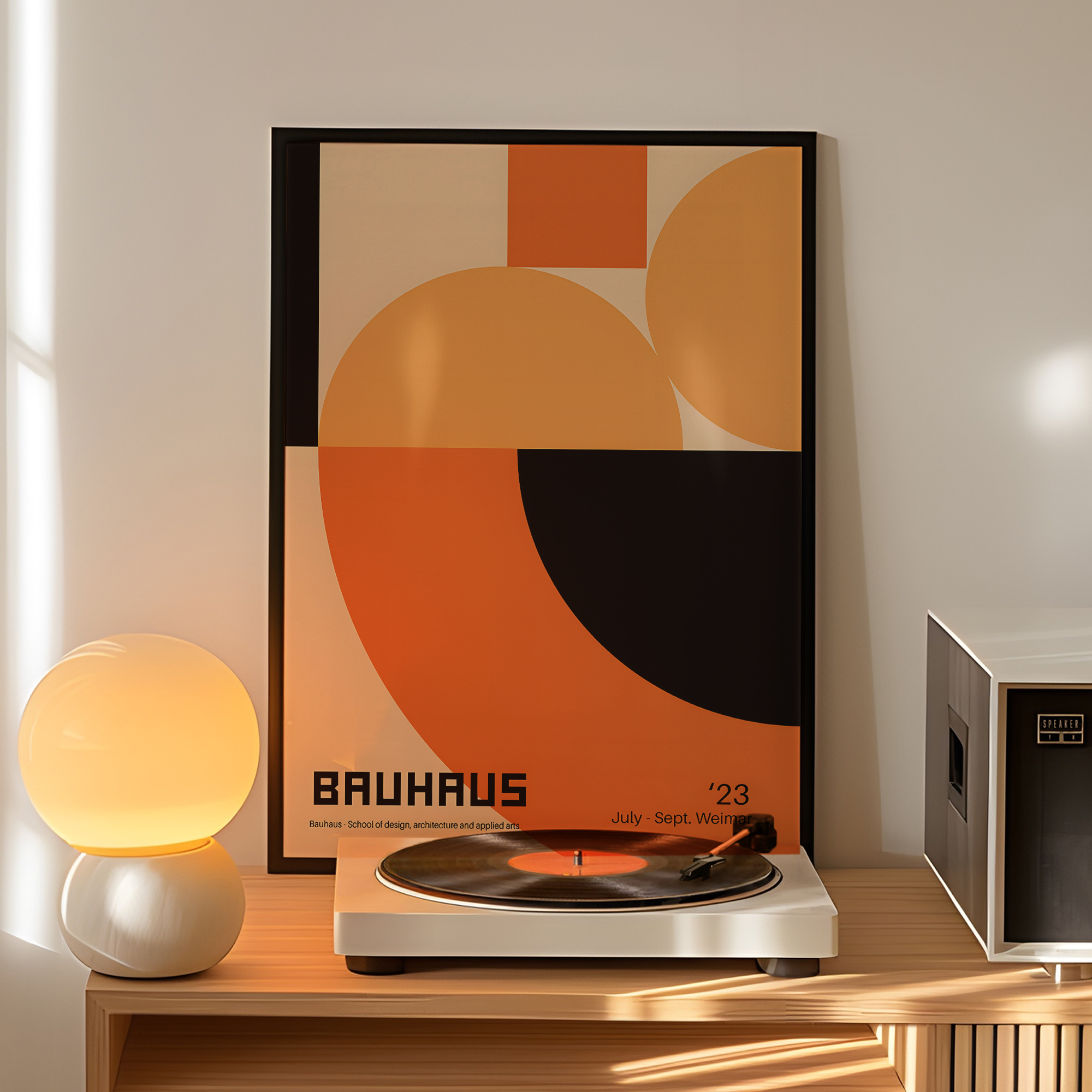 Modern Geometry Bauhaus School - Art Print Framed บทวิจารณ์และราคา