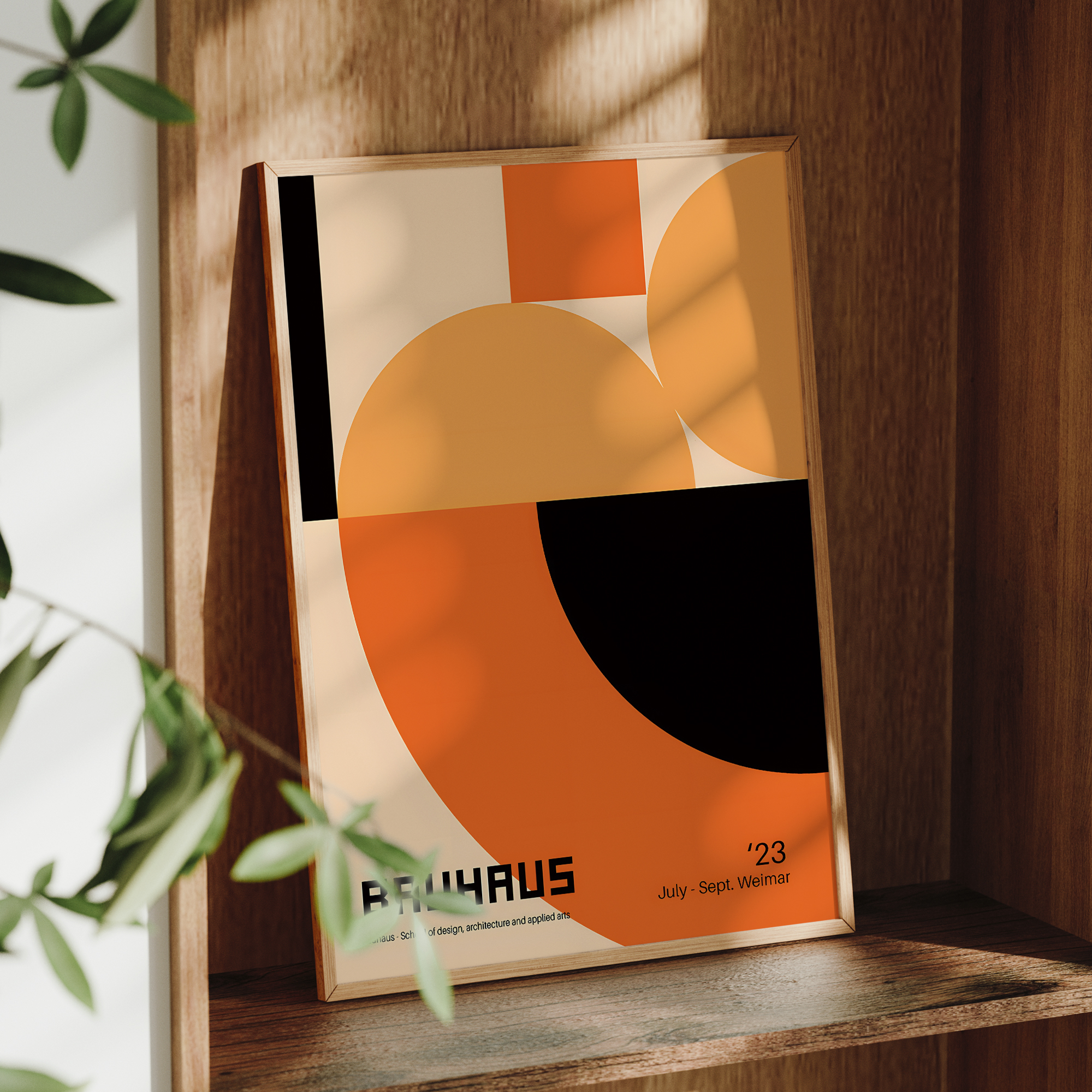 Modern Geometry Bauhaus School - Art Print Framed บทวิจารณ์และราคา