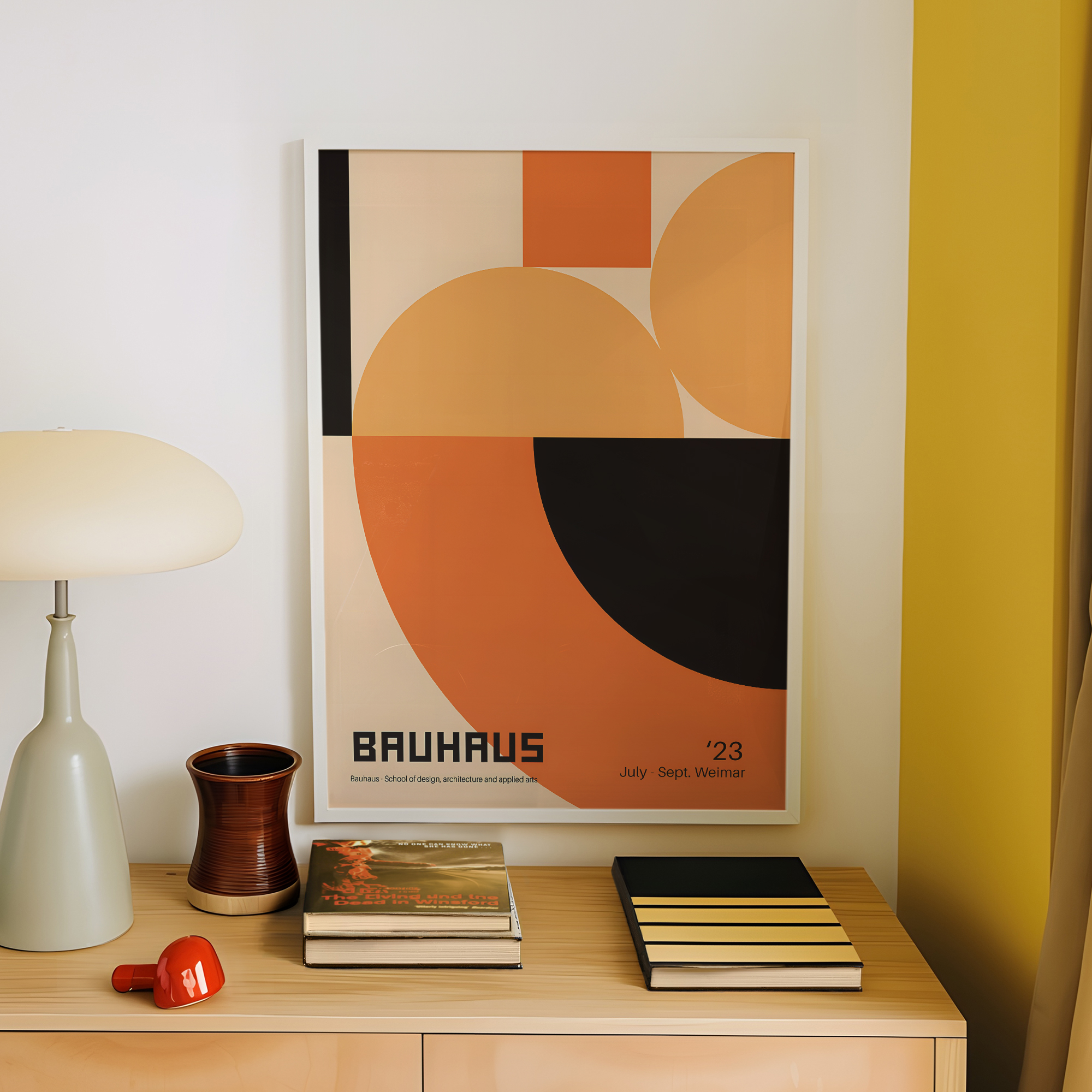 Modern Geometry Bauhaus School - Art Print Framed บทวิจารณ์และราคา