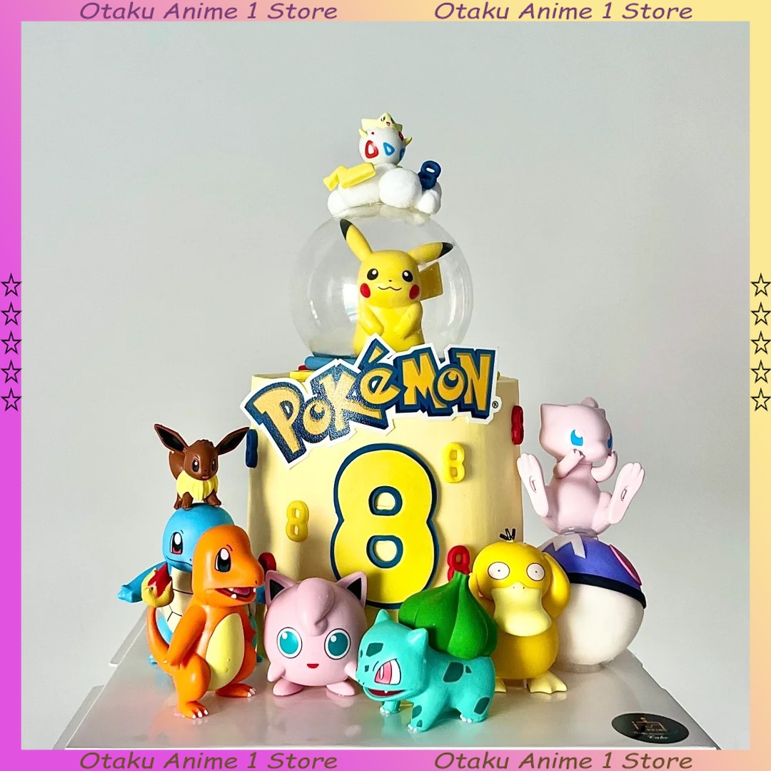 13PCS/SET Pikachu Cake Topper  - Pokemon Anime Merchandise บทวิจารณ์และราคา