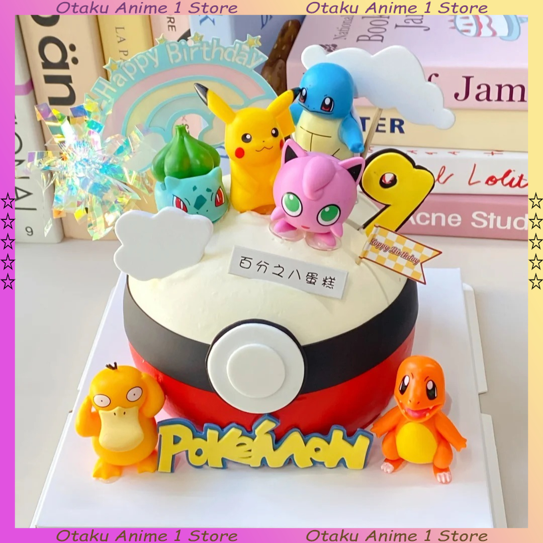 13PCS/SET Pikachu Cake Topper  - Pokemon Anime Merchandise บทวิจารณ์และราคา