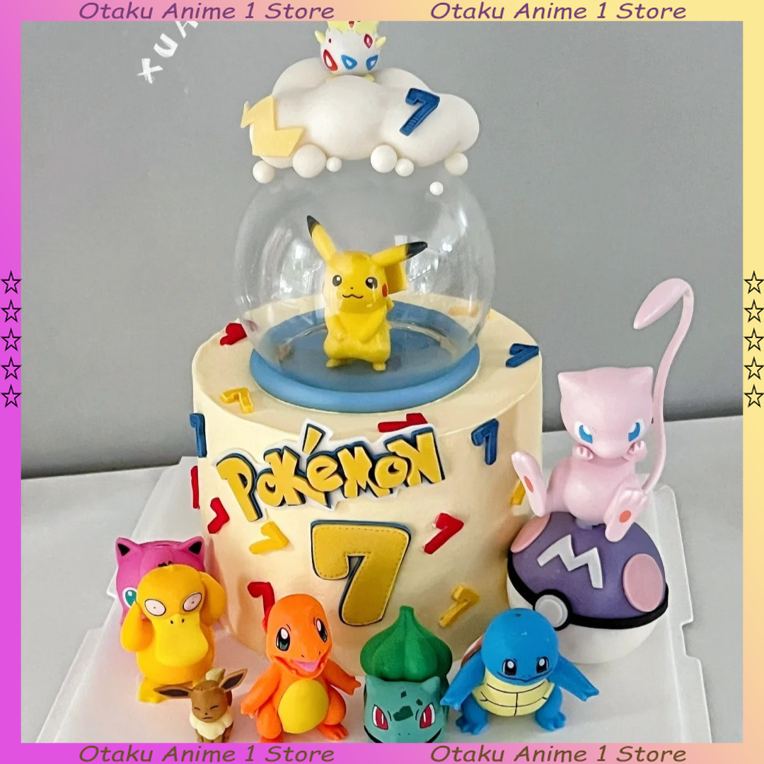 13PCS/SET Pikachu Cake Topper  - Pokemon Anime Merchandise บทวิจารณ์และราคา